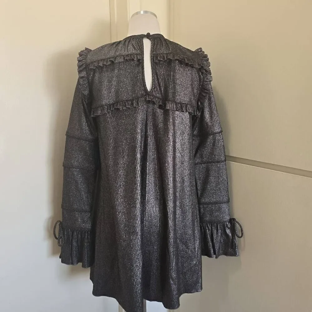 Bianca Balti Maternity Collection- The Wonderland Dress, Black and Silver Lurex,